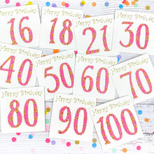 Load image into Gallery viewer, 50th Birthday Card, Age 50 Birthday Card for Her, Hand Finished with Gems (BD29)