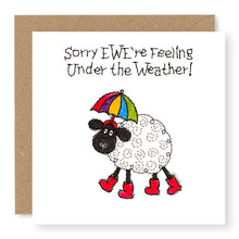 Load image into Gallery viewer, Hey EWE Feeling Under the Weather Get Well Card, (EW136)
