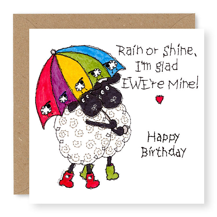 Hey EWE Rain or Shine Birthday Birthday Card, (EW138)