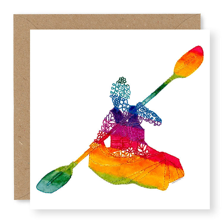 Inspire Female Kayak Blank Card, (IN017)