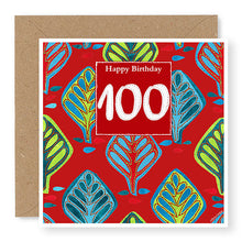 Load image into Gallery viewer, 100th Birthday Card, Age 100 Birthday Card for Him (BD100)
