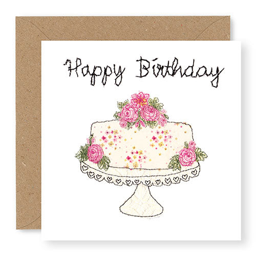 Cake on Stand Birthday Card (BD21)