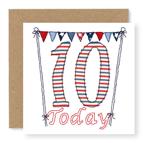 10th Birthday Card, Boy's Age 10 Birthday Card (BD50)