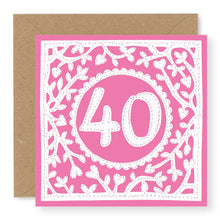 Load image into Gallery viewer, 40th Birthday Card, Age 40 Birthday Card for Her (BD67)
