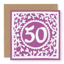 Load image into Gallery viewer, 50th Birthday Card, Age 50 Birthday Card for Her (BD69)
