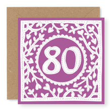 Load image into Gallery viewer, 80th Birthday Card, Age 80 Birthday Card for Her (BD75)

