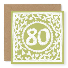 Load image into Gallery viewer, 80th Birthday Card, Age 80 Birthday Card for Her (BD75)
