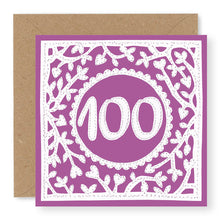 Load image into Gallery viewer, 100th Birthday Card, Age 100 Birthday Card for Her (BD80)
