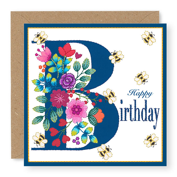 Bouquet Happy Birthday Birthday Card, (BQ002)