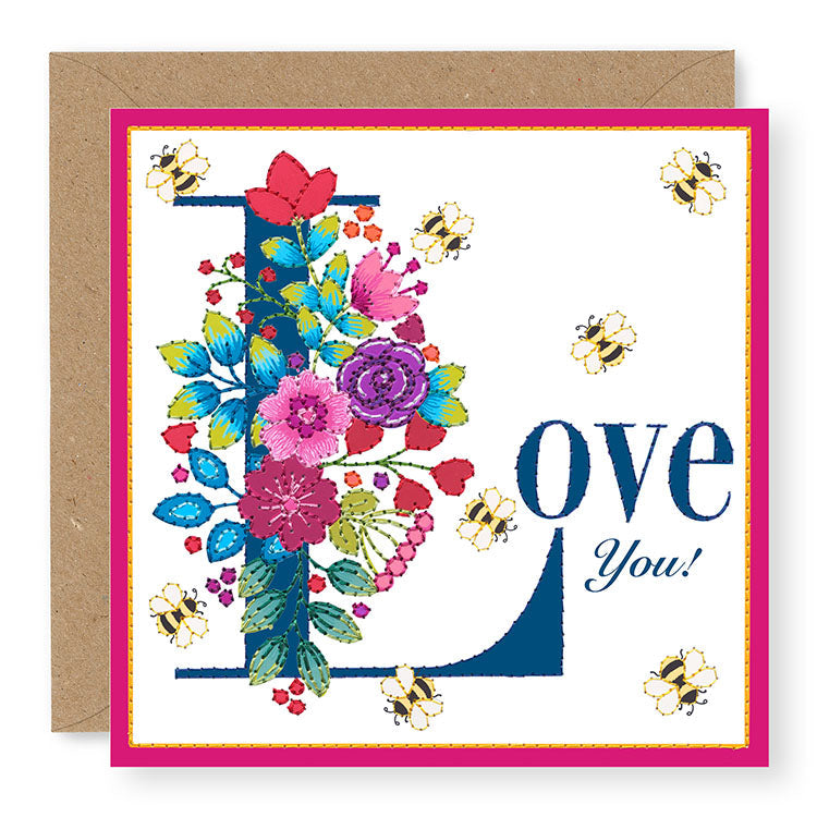 Bouquet Love You Card, (BQ006)