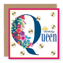 Load image into Gallery viewer, Bouquet Birthday Queen Birthday Card, (BQ010)
