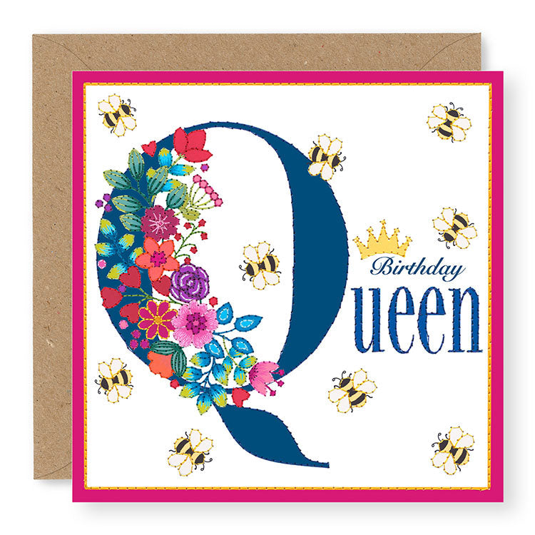 Bouquet Birthday Queen Birthday Card, (BQ010)