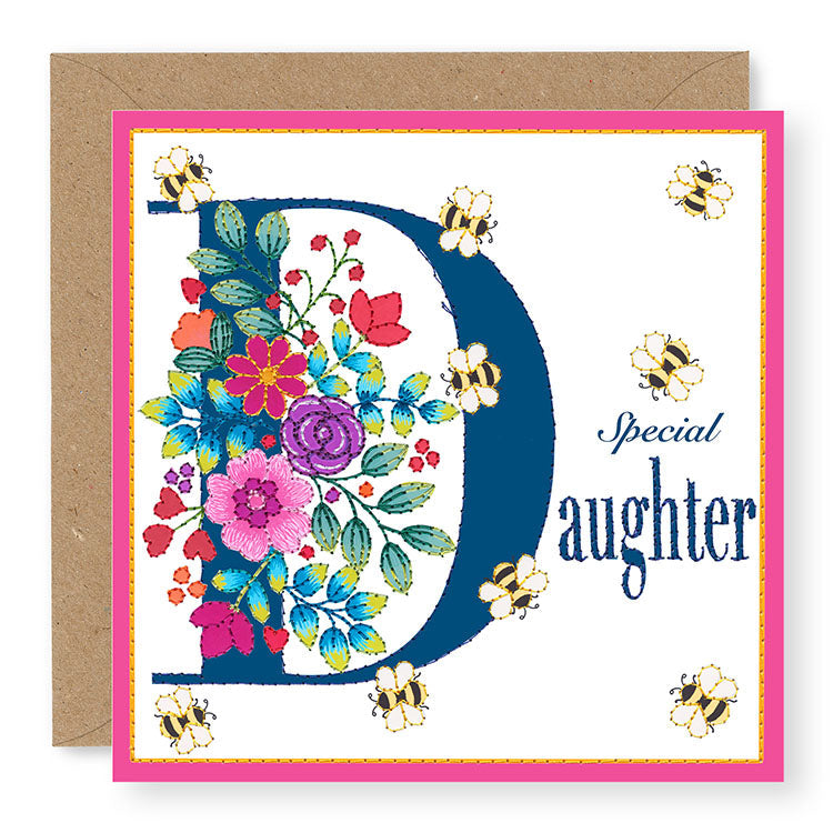 Bouquet Special Daughter Birthday Card, (BQ023)