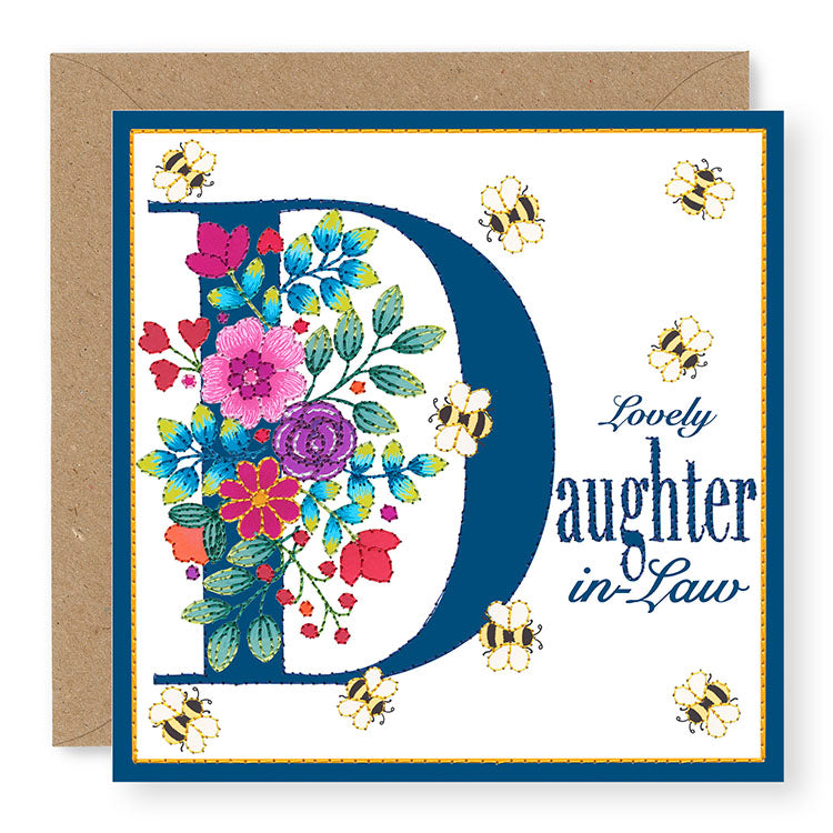 Bouquet Lovely Daughter-in-Law Birthday Card, (BQ024)
