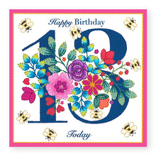 Load image into Gallery viewer, Bouquet Age 13 Birthday Card, (BQ029)
