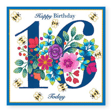Load image into Gallery viewer, Bouquet Age 16 Birthday Card, (BQ030)
