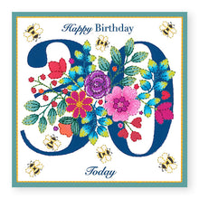 Load image into Gallery viewer, Bouquet Age 30 Birthday Card, (BQ033)

