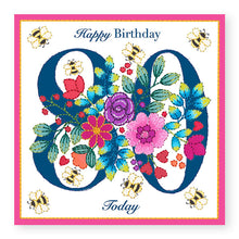 Load image into Gallery viewer, Bouquet Age 80 Birthday Card, (BQ038)
