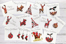 Load image into Gallery viewer, Red Christmas Pudding Christmas Card, Hand Finished with Gems (XMS16-1)
