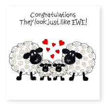 Load image into Gallery viewer, Hey EWE New Born Twins Baby Card, (EW107)
