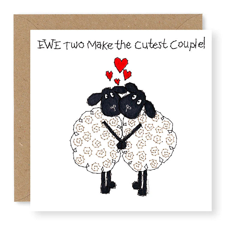Hey EWE Cutest Couple Engagement Card, (EW114)