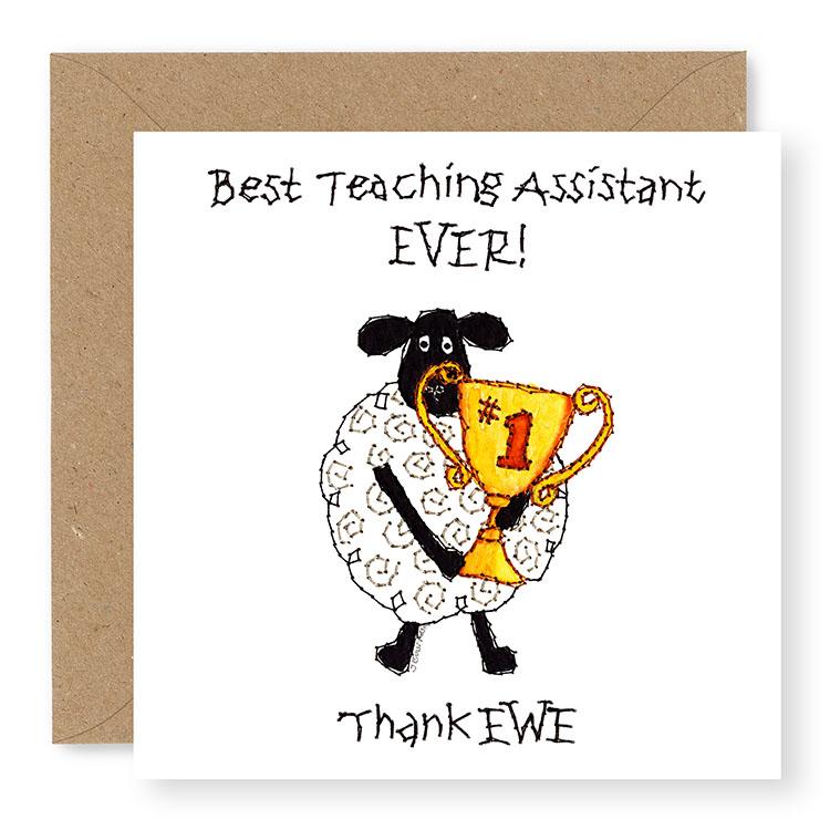 Hey EWE No.1 Teaching Assistant Thank You Card, (EW41)