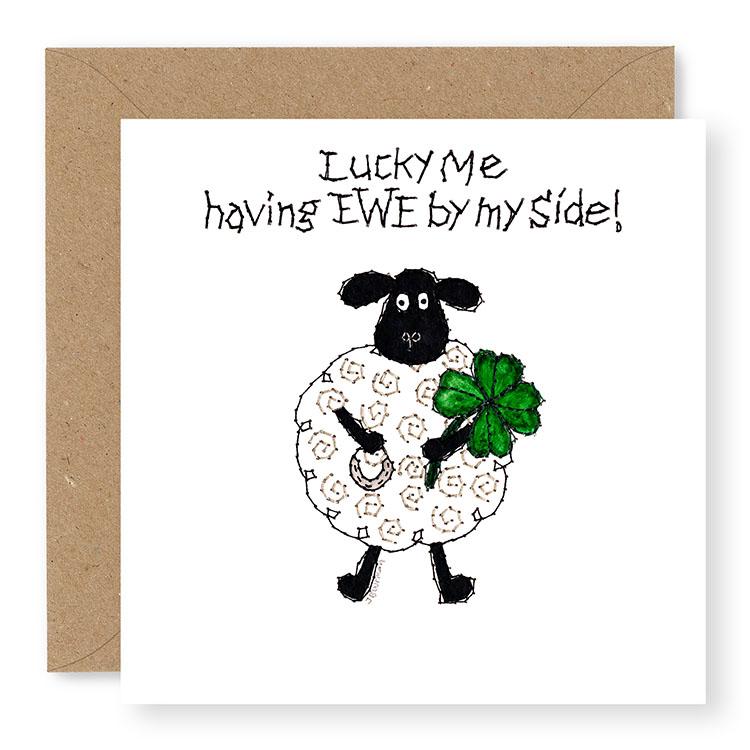 Hey EWE Clover Lucky Me Card, (EW51)