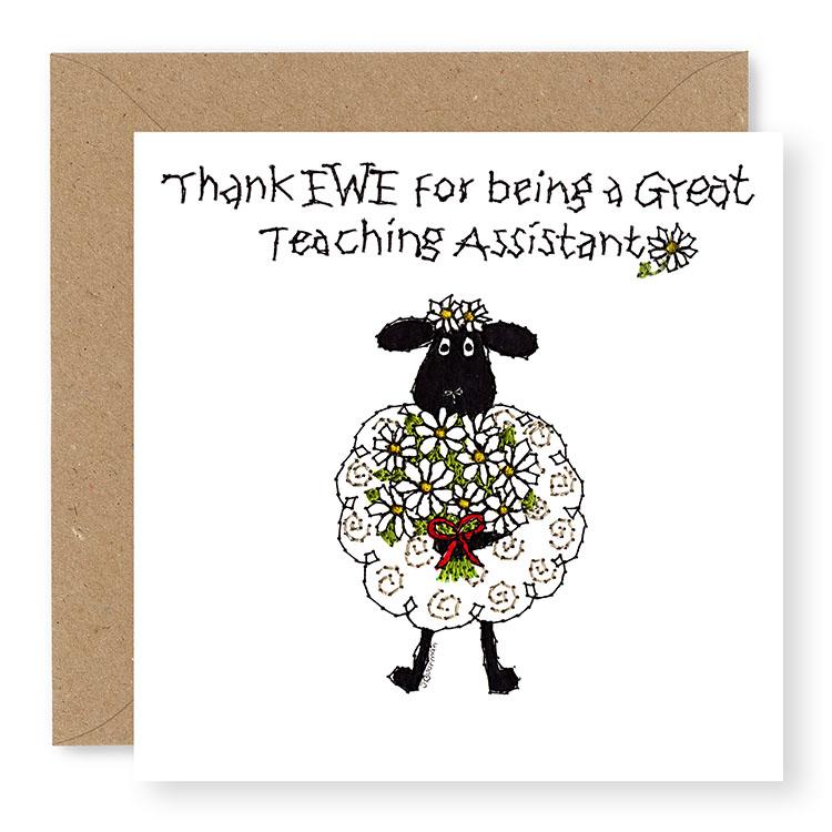 Hey EWE Daisies Teaching Assistant Thank You Card, (EW64)