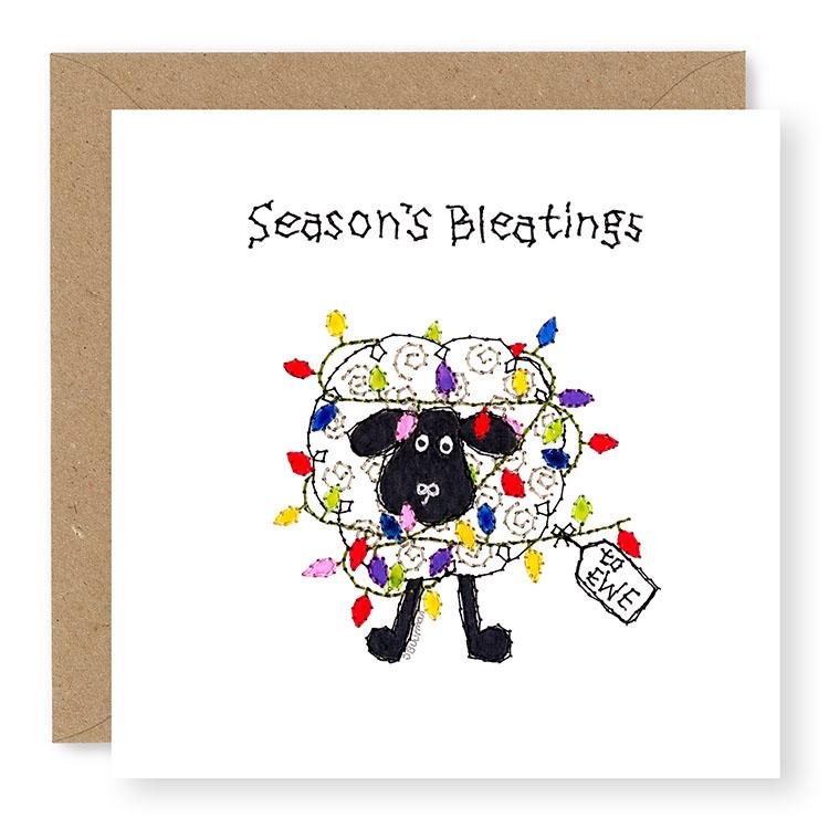 Hey EWE Christmas Lights Christmas Card, (EW84)