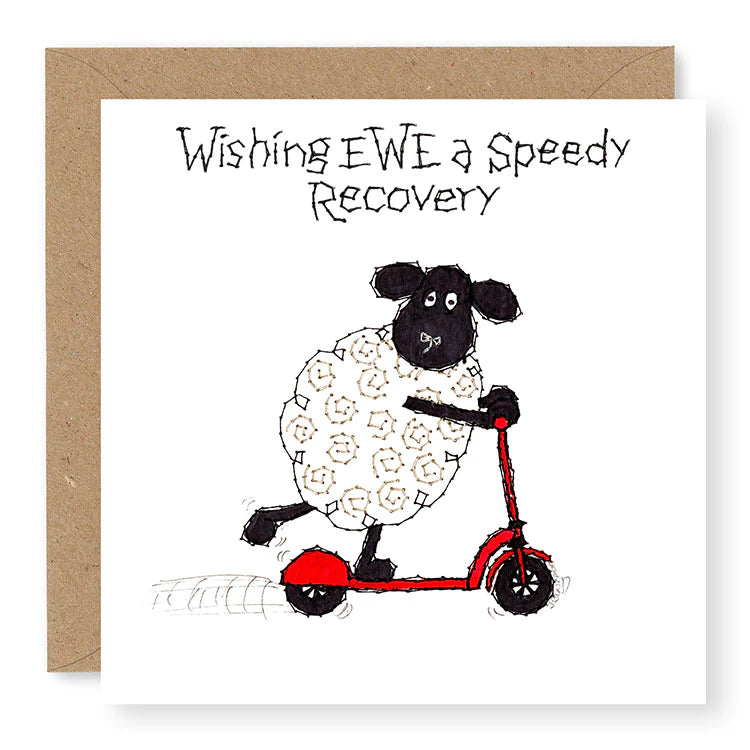 Hey EWE Wishing EWE a Speedy Recovery Get Well Card, (EW88)