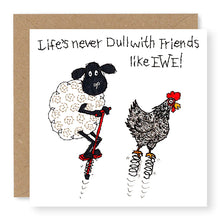 Load image into Gallery viewer, Hey EWE Friends like EWE Pogo Card, (EW96)
