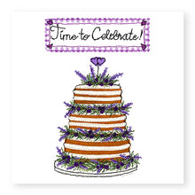 Load image into Gallery viewer, Three Tier Cake Card, Time to Celebrate Card (GC21)
