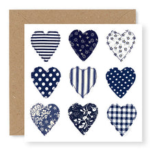 Load image into Gallery viewer, Blue 9 of Hearts Blank Card (GC23)
