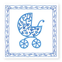 Load image into Gallery viewer, Blue Pram Baby Card (GC29)

