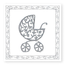 Load image into Gallery viewer, Silver Pram Baby Card (GC30)
