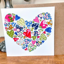 Load image into Gallery viewer, Patchwork Heart Blank Card (GC37)
