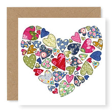 Load image into Gallery viewer, Patchwork Heart Blank Card (GC37)
