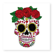 Load image into Gallery viewer, Day of the Dead Skull with Red Roses Card (GC41)
