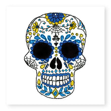 Load image into Gallery viewer, Day of the Dead Blue Skull Card (GC42)
