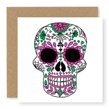 Load image into Gallery viewer, Day of the Dead Purple Skull Card (GC43)
