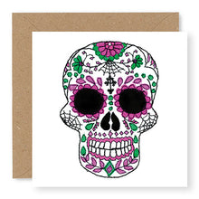 Load image into Gallery viewer, Day of the Dead Purple Skull Card (GC43)
