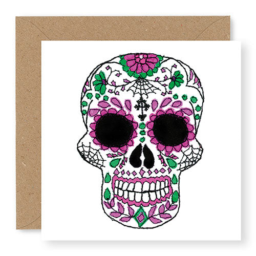 Day of the Dead Purple Skull Card (GC43)