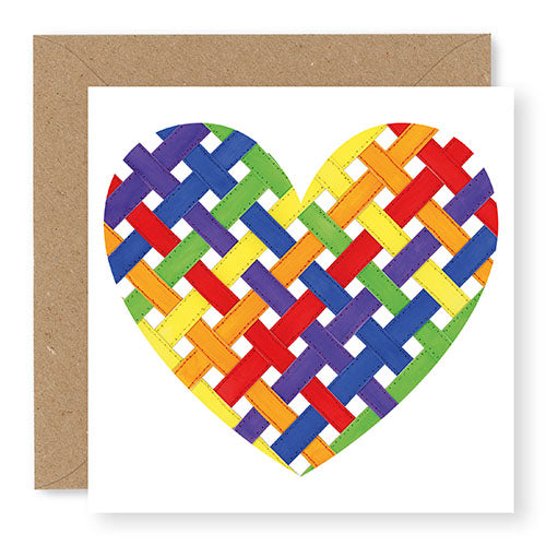 Rainbow Heart Blank Card (GC53)