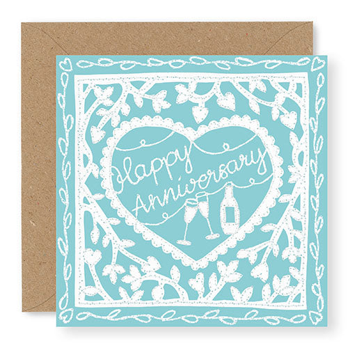 Happy Anniversary Lace Card (GC56)