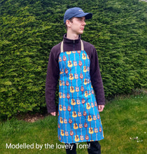 Load image into Gallery viewer, Apron - Guitar Pattern on Petrol Blue
