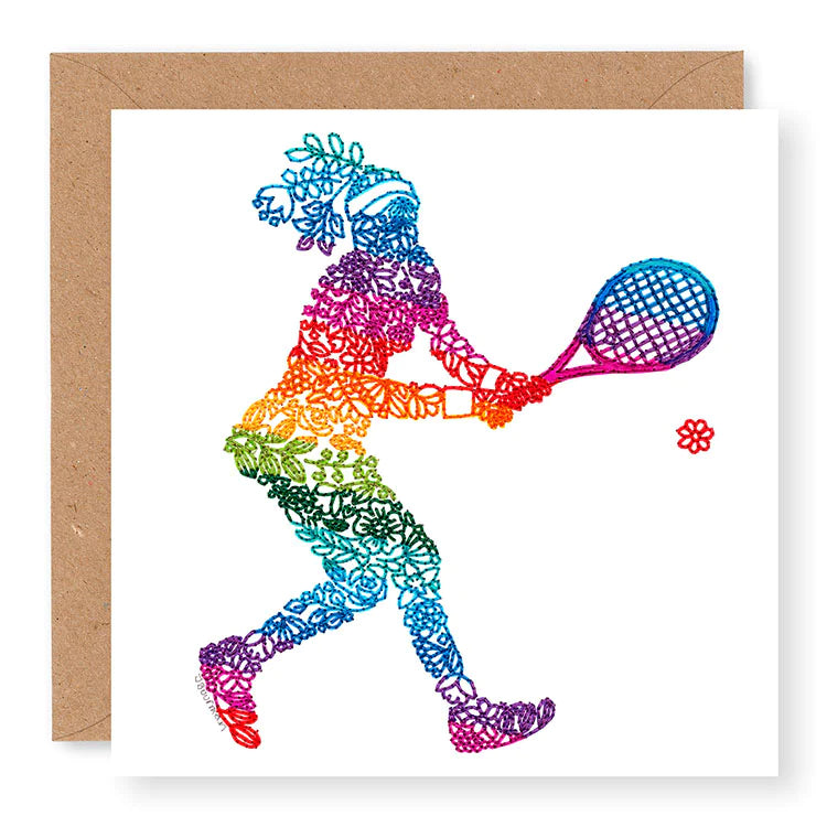 Inspire Female Tennis Blank Card, (IN004)
