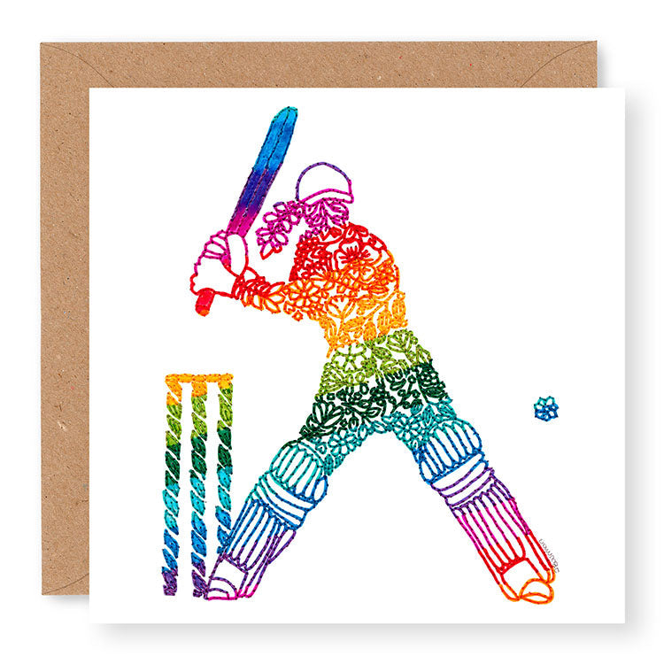 Inspire Female Cricket Blank Card, (IN007)