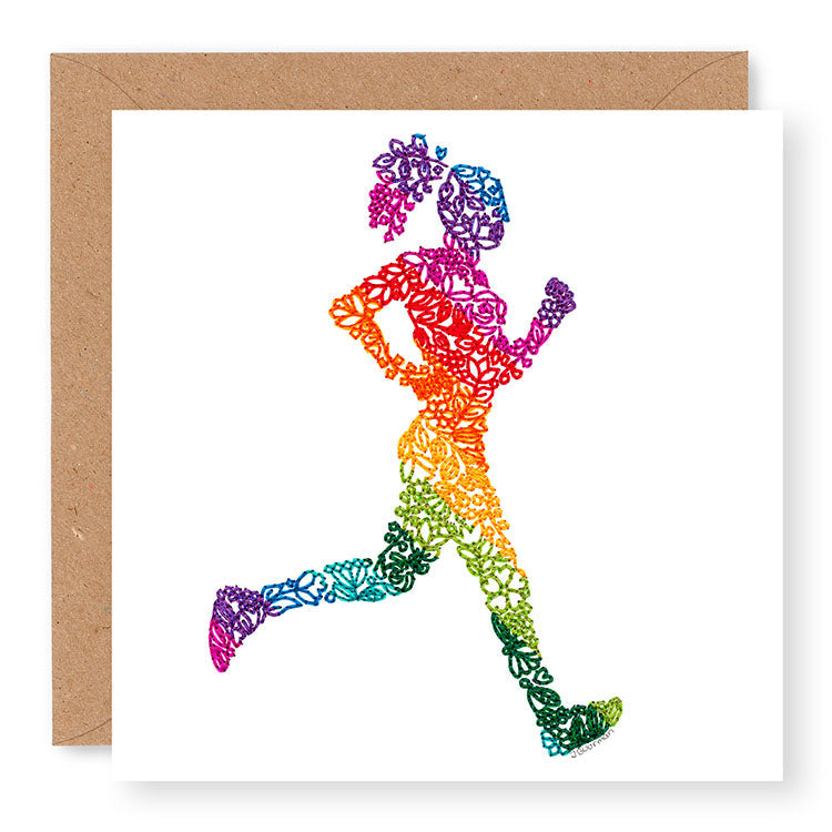 Inspire Female Running Blank Card, (IN008)