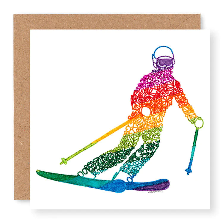 Inspire Female Ski Blank Card, (IN013)