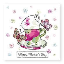 Load image into Gallery viewer, Happy Mother&#39;s Day Teacups Card,  (MD01)
